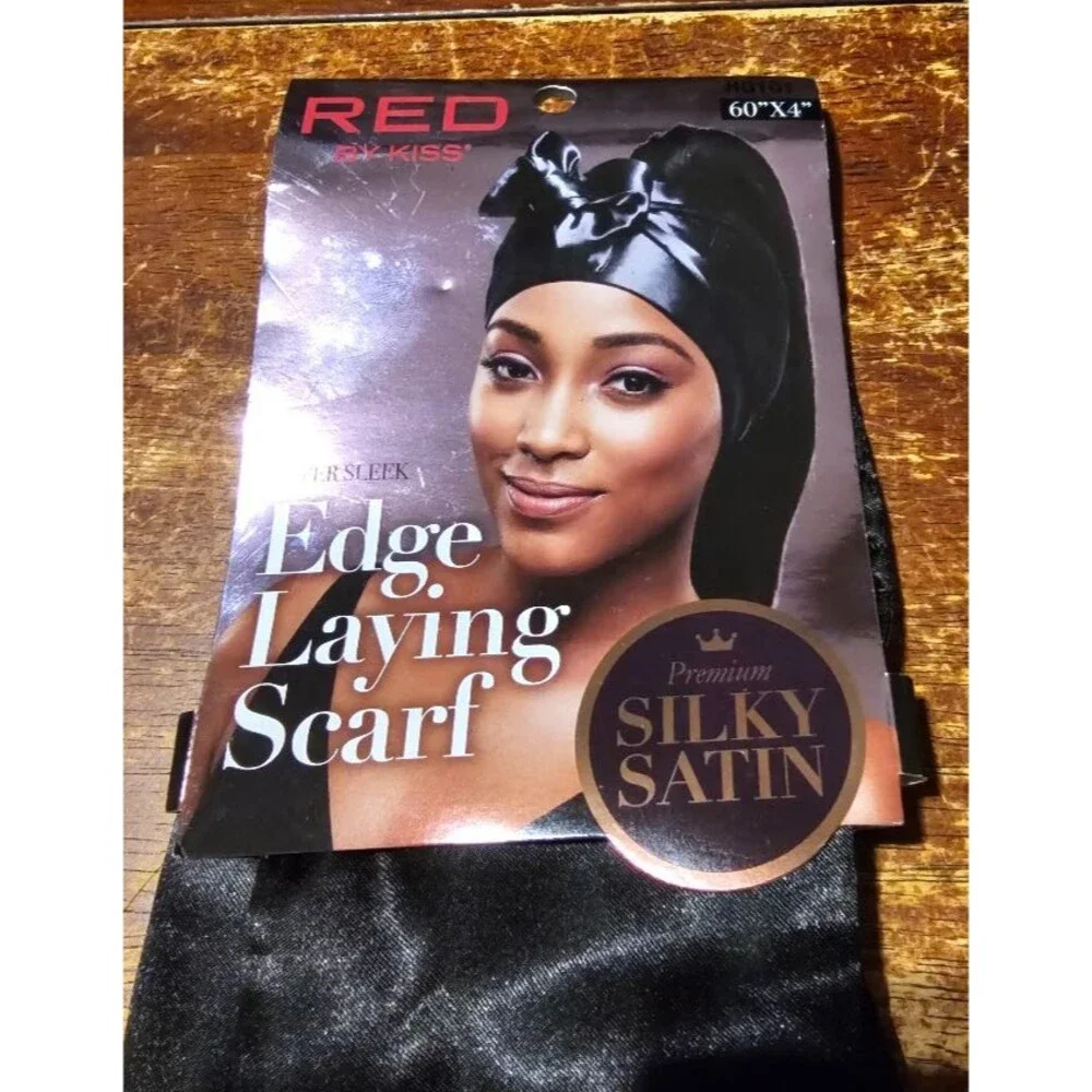 RED BY KISS SUPER SLEEK EDGE LAYING SCARF SILKY SATIN HQ107 60